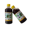 Two bottles of Haki Pikki hair oil with labels on a white background